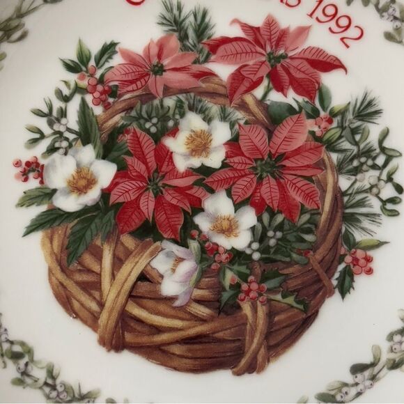 Forget Me Not American Greetings Vintage Christmas 1992 Keepsake Small plate - Picture 4 of 16